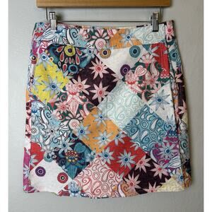NWT Ripskirt Multicolor Patchwork Pattern In Length 1 Size Small Beach Resort
